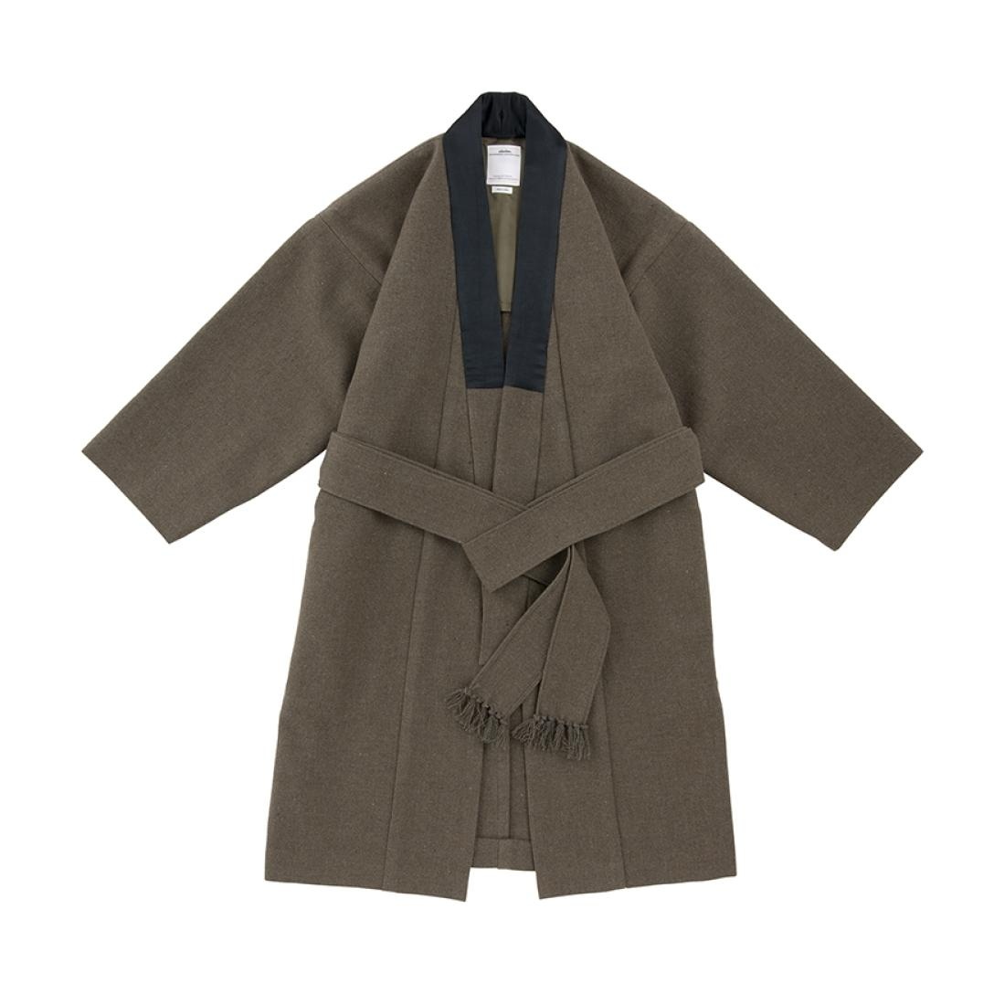 YUKATA COAT (W/LI VNTG TWEED) OLIVE - 1