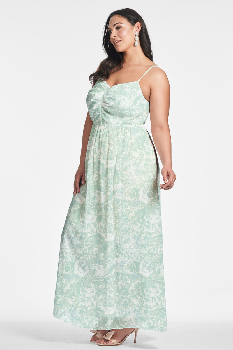 Sienna Gown - Sage Painted Floral 6