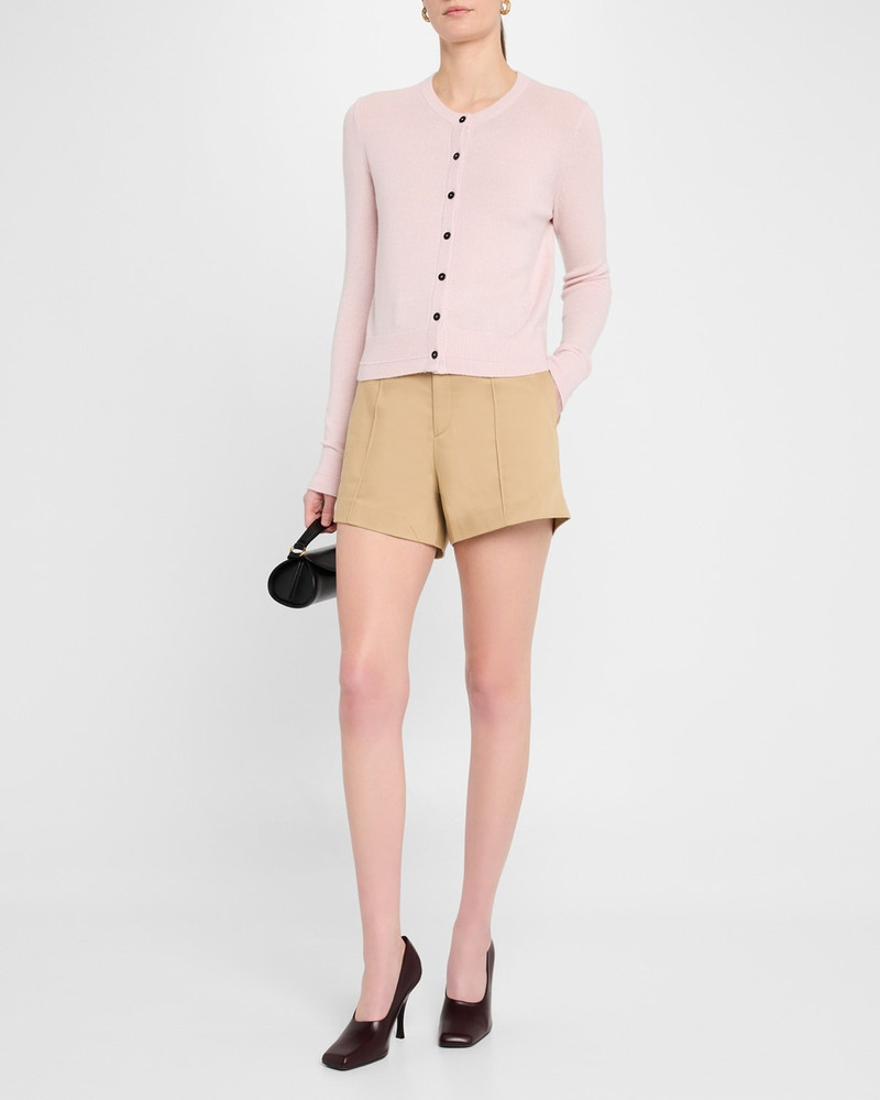 MARIA McMANUS High-Rise Pintuck Shorts outlook