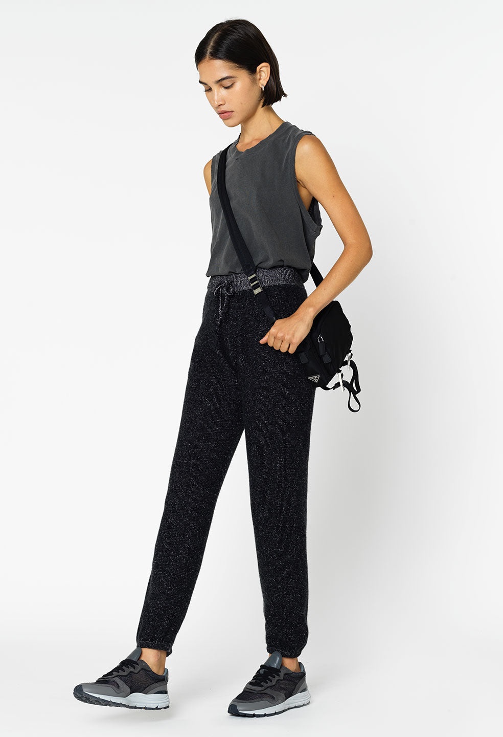 TWO TONE CASHMERE SWEATPANTS - 5