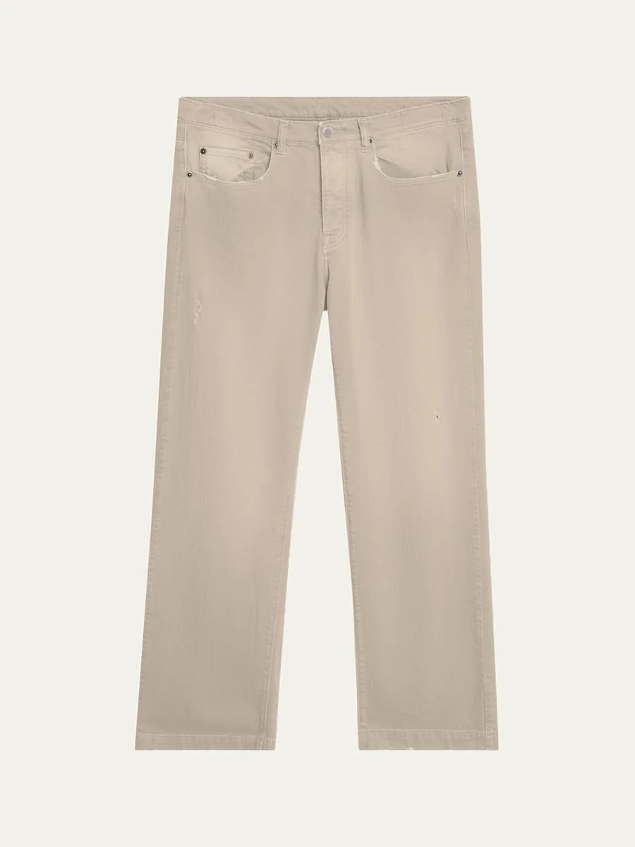 Men's Cotton Bull Straight Leg Five-Pocket Pants - 1