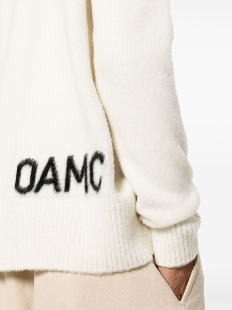 intarsia-knit logo wool jumper 5