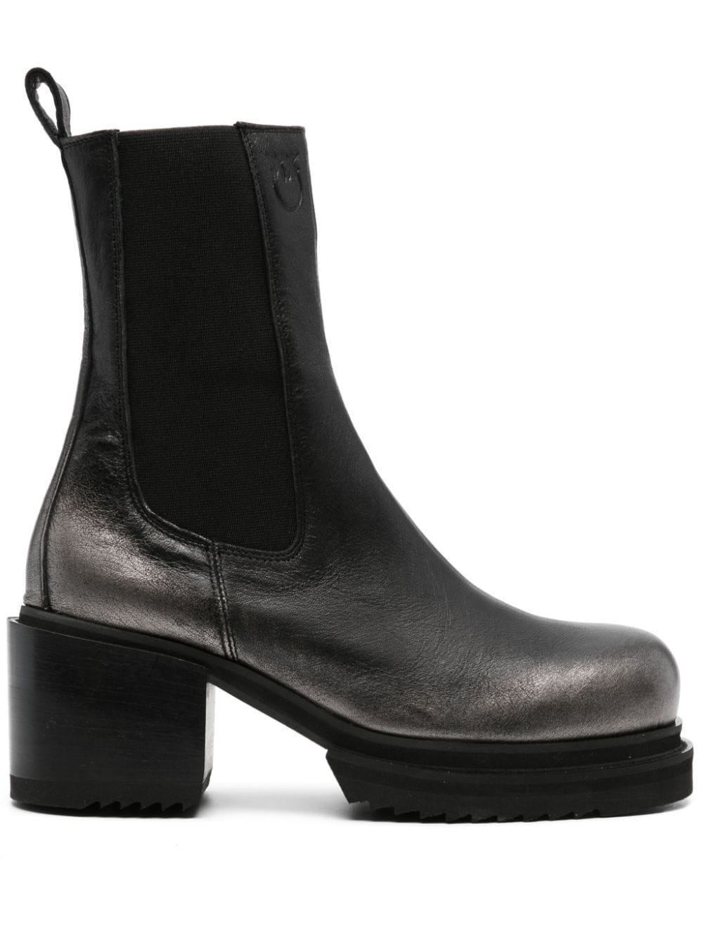 70mm metallic-effect leather boots - 2