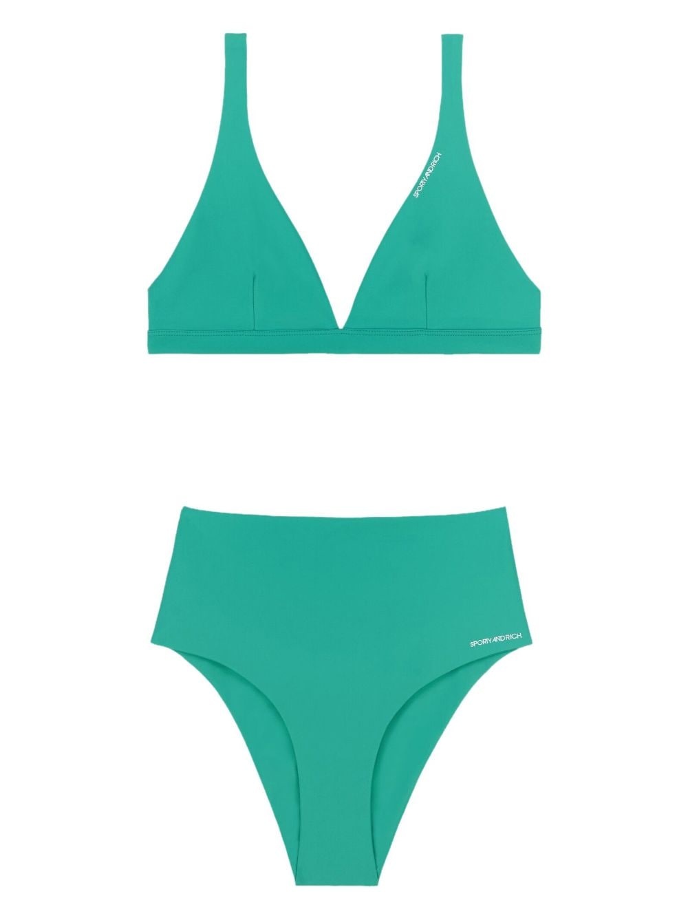 logo-print bikini top - 3