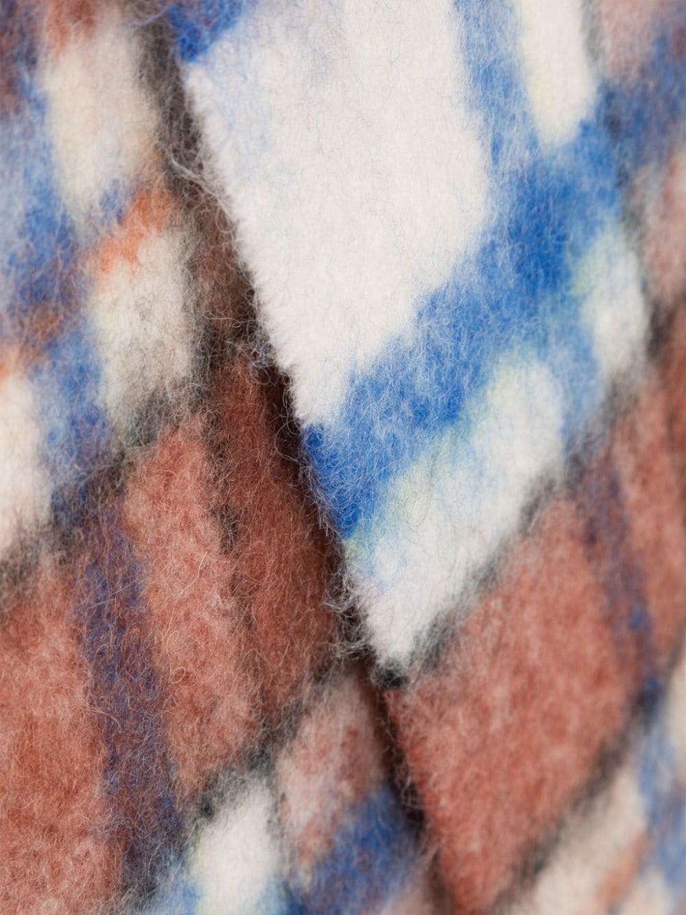 plaid logo-patch scarf - 3
