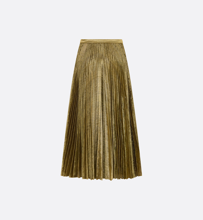 Dior Or Mid-Length Pleated Skirt 6