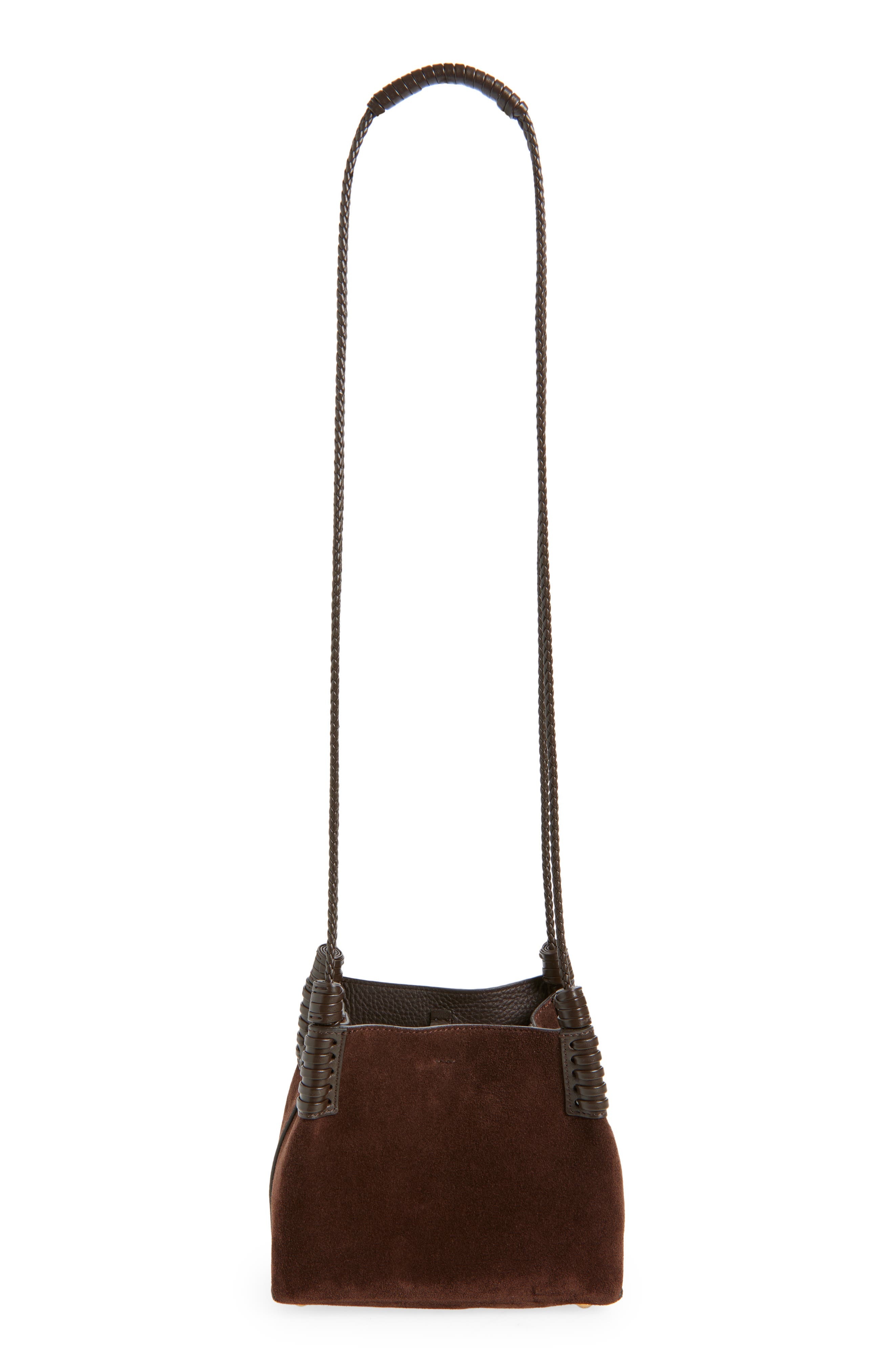 Etro Extra Small Libra Suede Crossbody Bag in M0406 Dark Brown at Nordstrom - 4