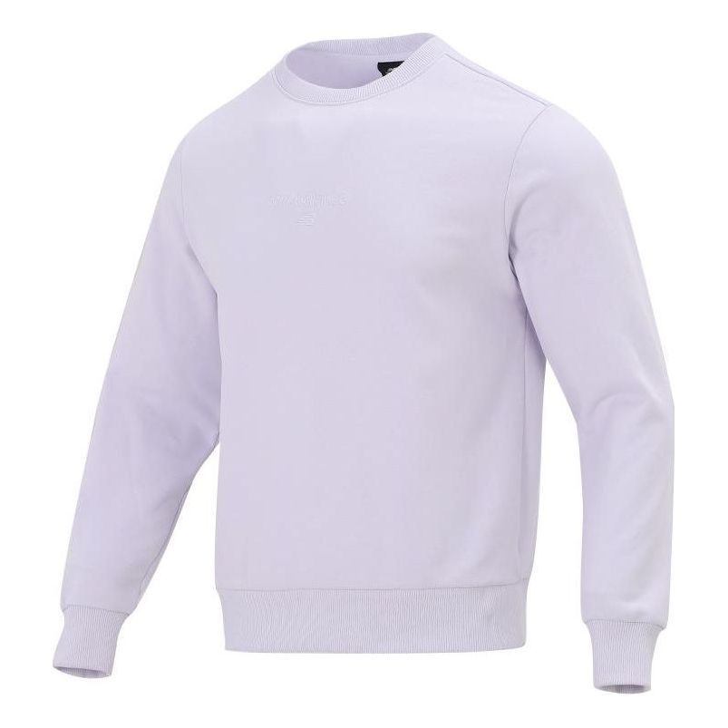 New Balance Solid Color Sports Round Neck Pullover White AMT21555-LIA - 1