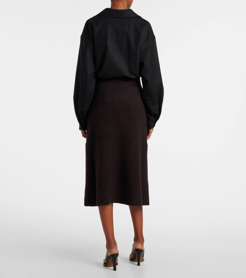 Ivanka cashmere and silk midi skirt 3
