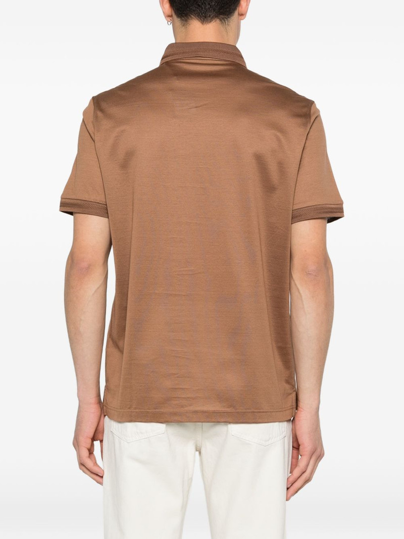 button-fastening short-sleeve polo shirt 4