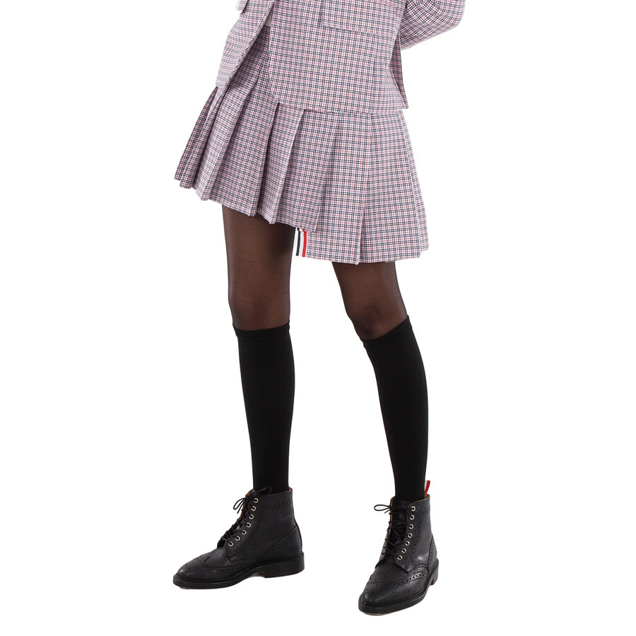Thom Browne Check-Pattern Pleated Miniskirt - 2