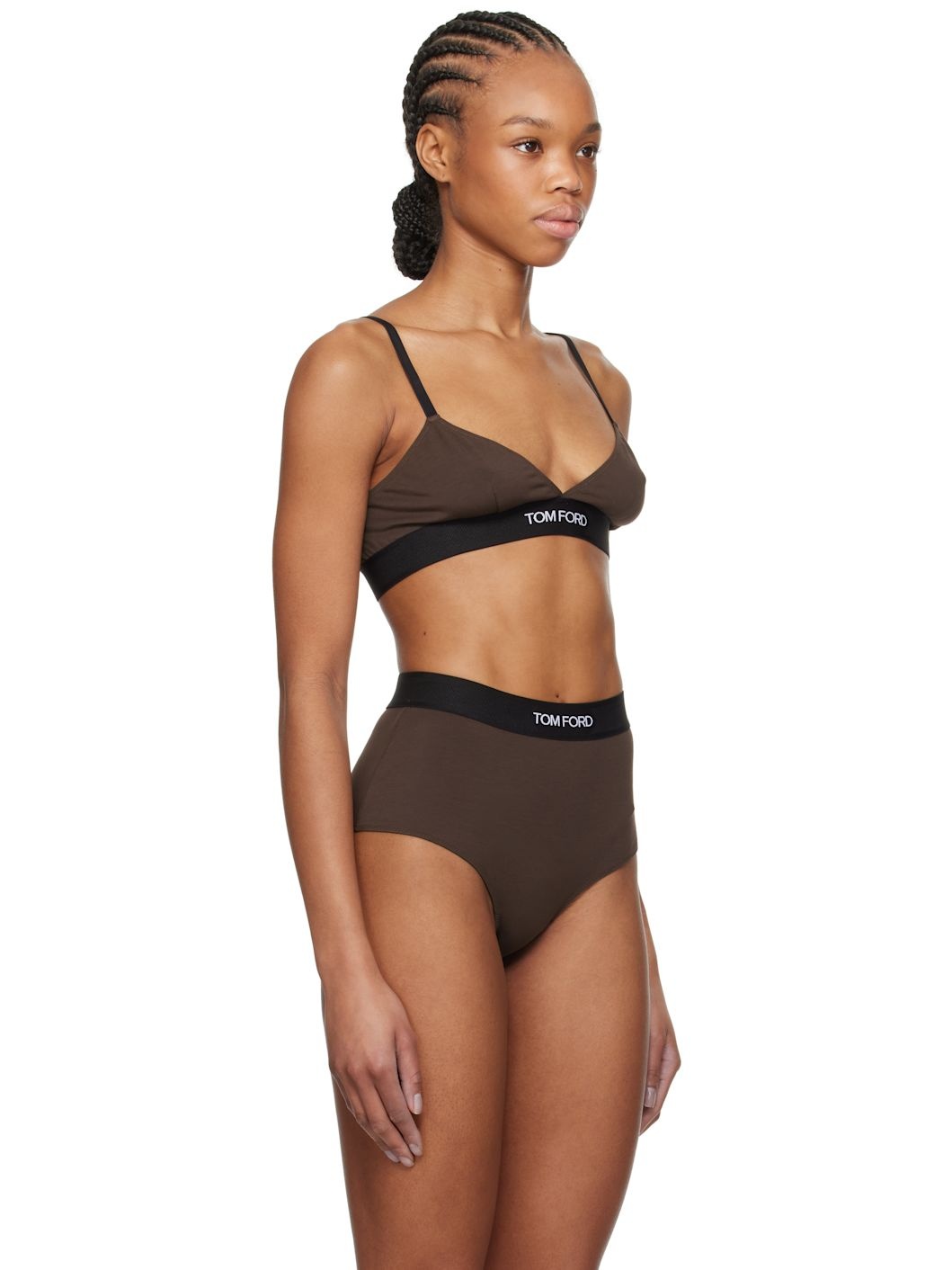 Brown Modal Signature Bra - 2