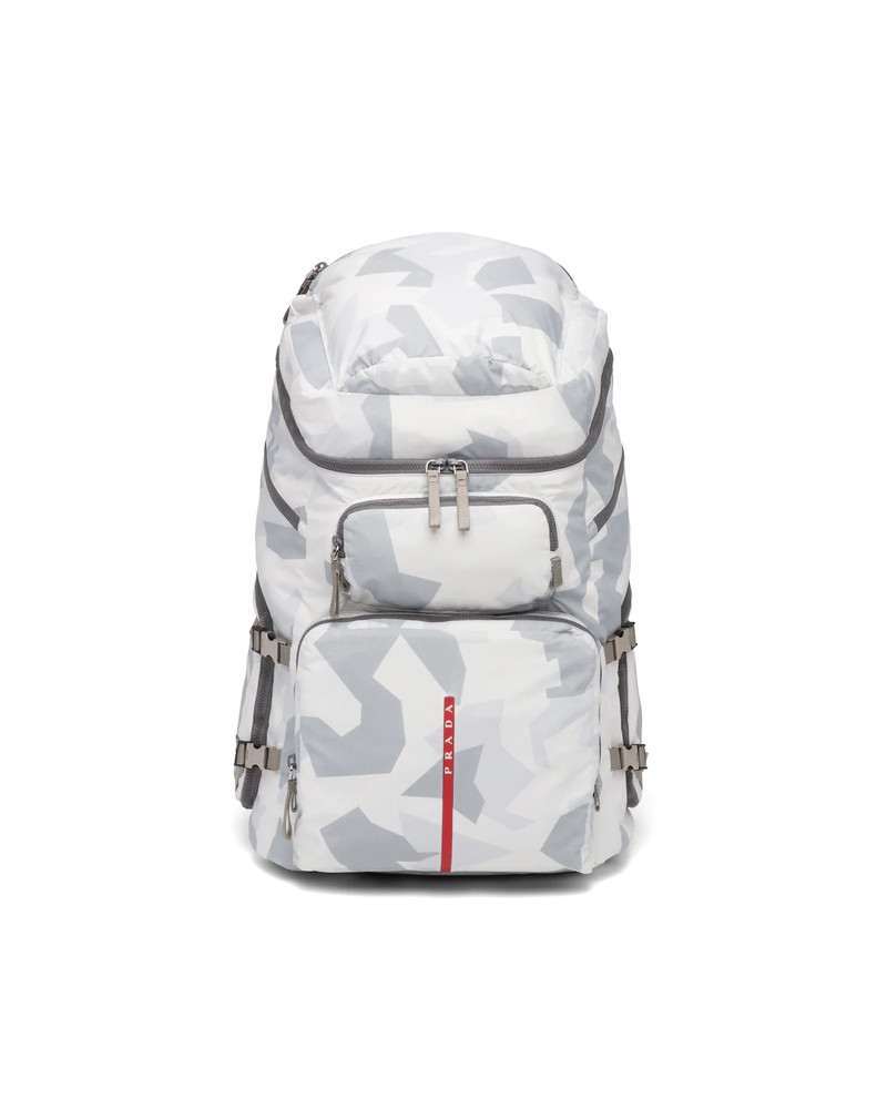 Printed technical fabric ski boot backpack 1