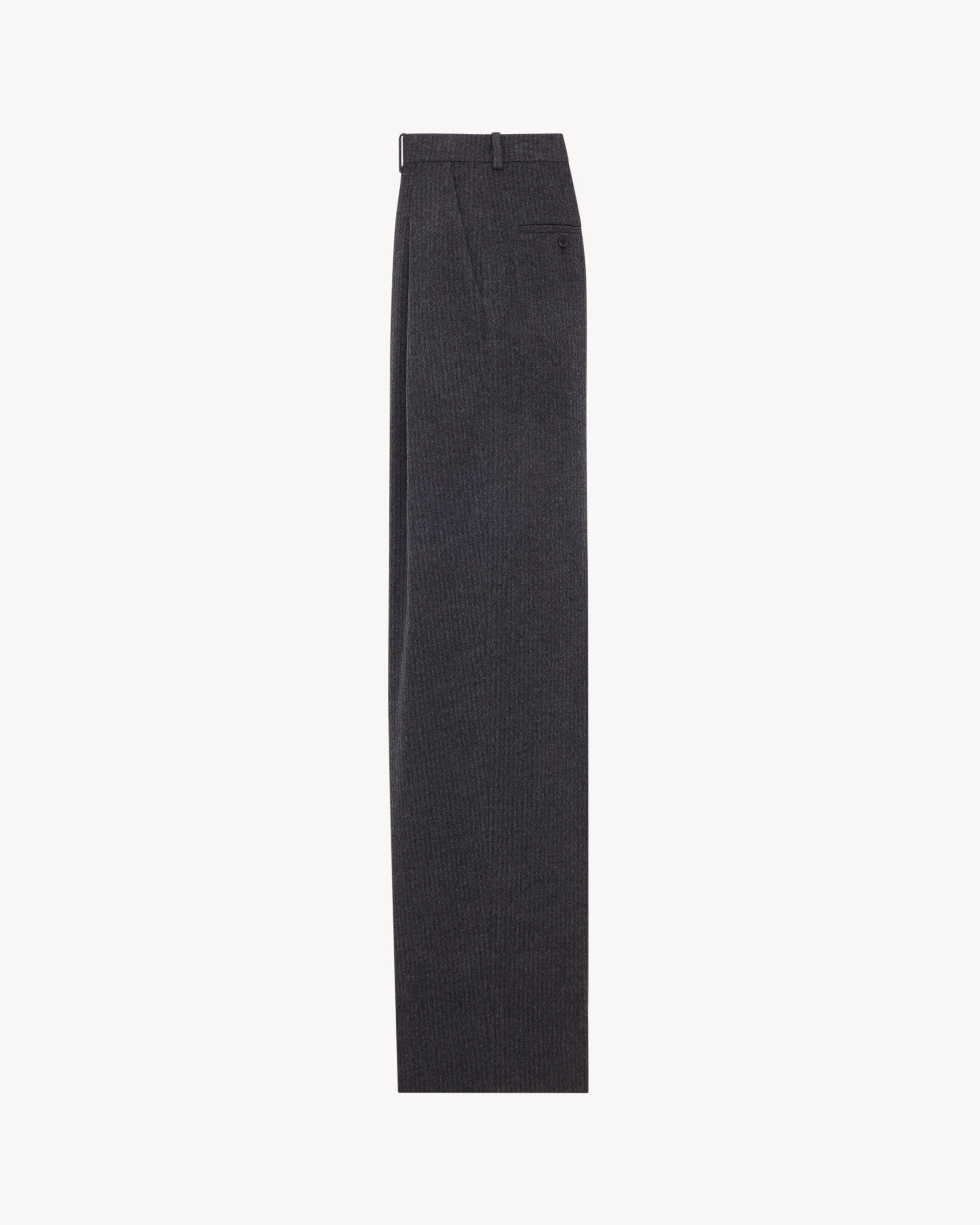 HIGH-RISE PANTS IN STRIPED WOOL AND CASHMERE FLANNEL - 2