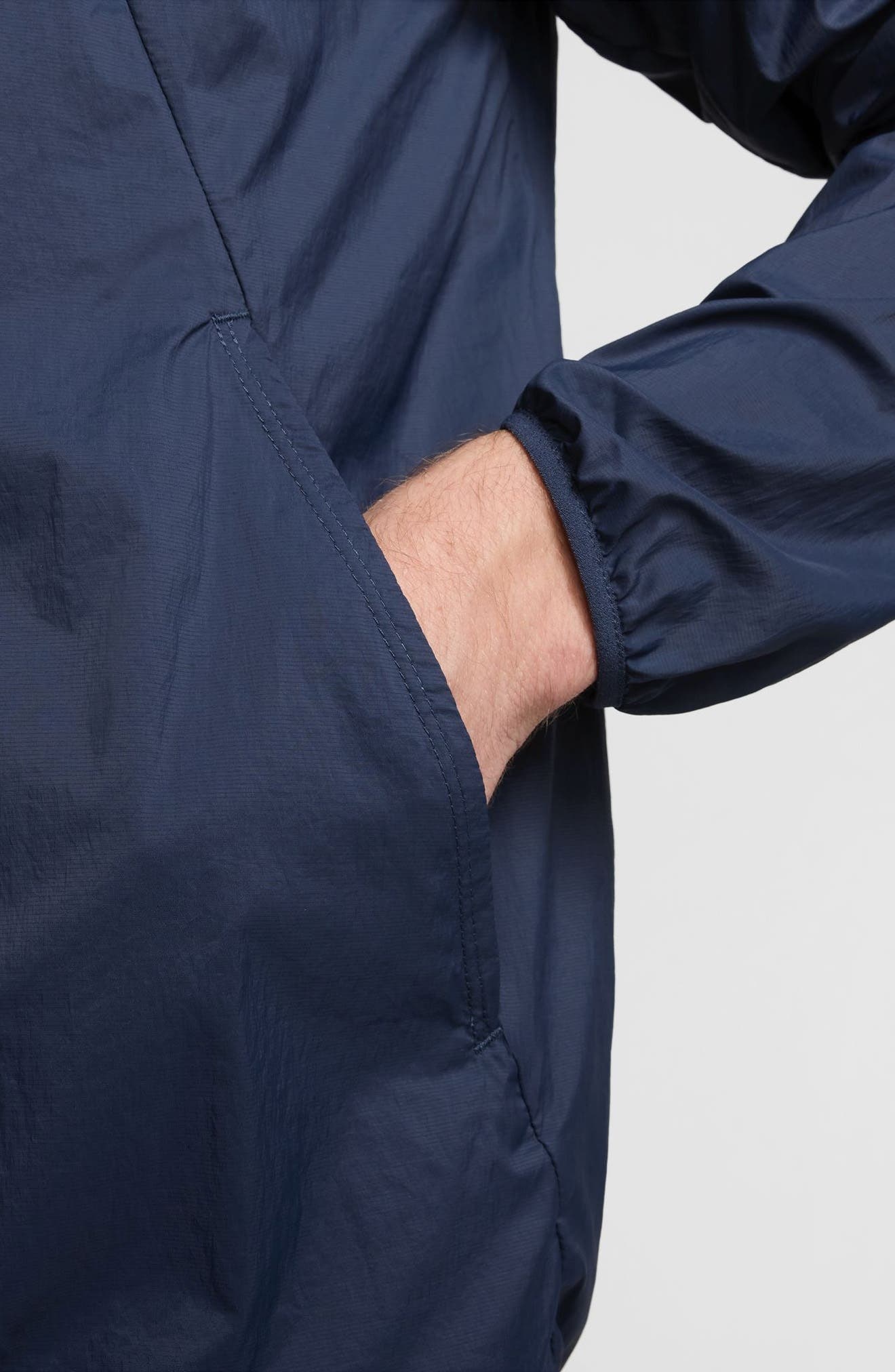 Nike Stride Dri-FIT UV Hooded Running Jacket in Thunder Blue at Nordstrom - 3