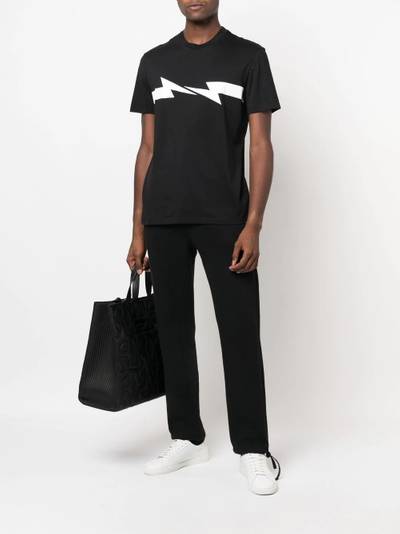 Neil Barrett Thunderbolt-print cotton T-shirt outlook