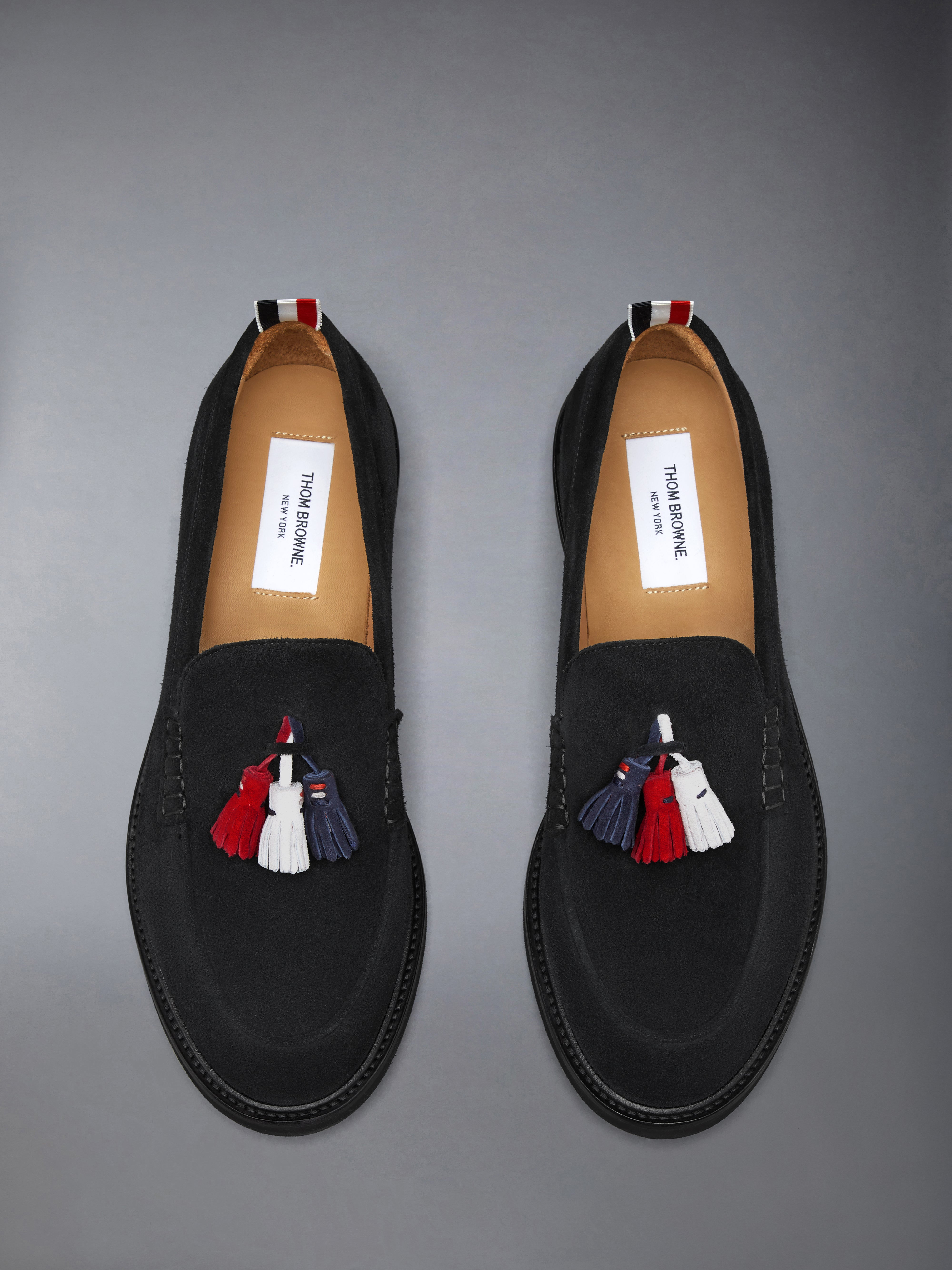 CALF SUEDE RWB TASSEL LOAFER - 5