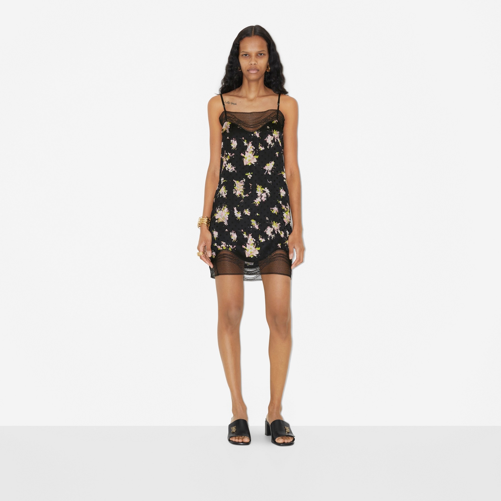 Floral Print Viscose Slip Dress - 2