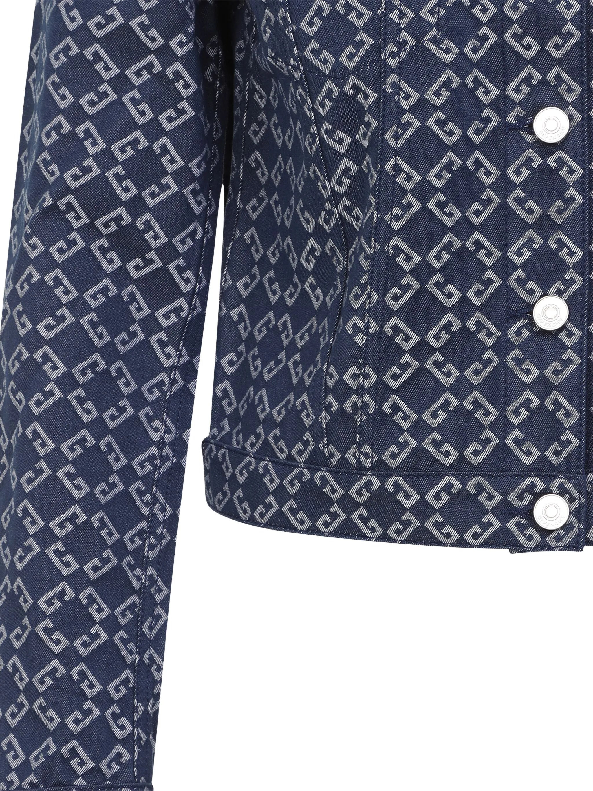 monogram-jacquard jacket - 3