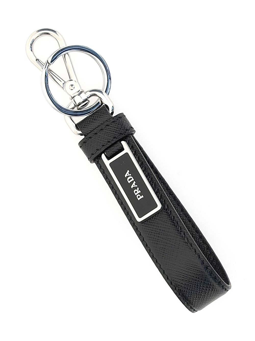 Saffiano logo key chain - 3