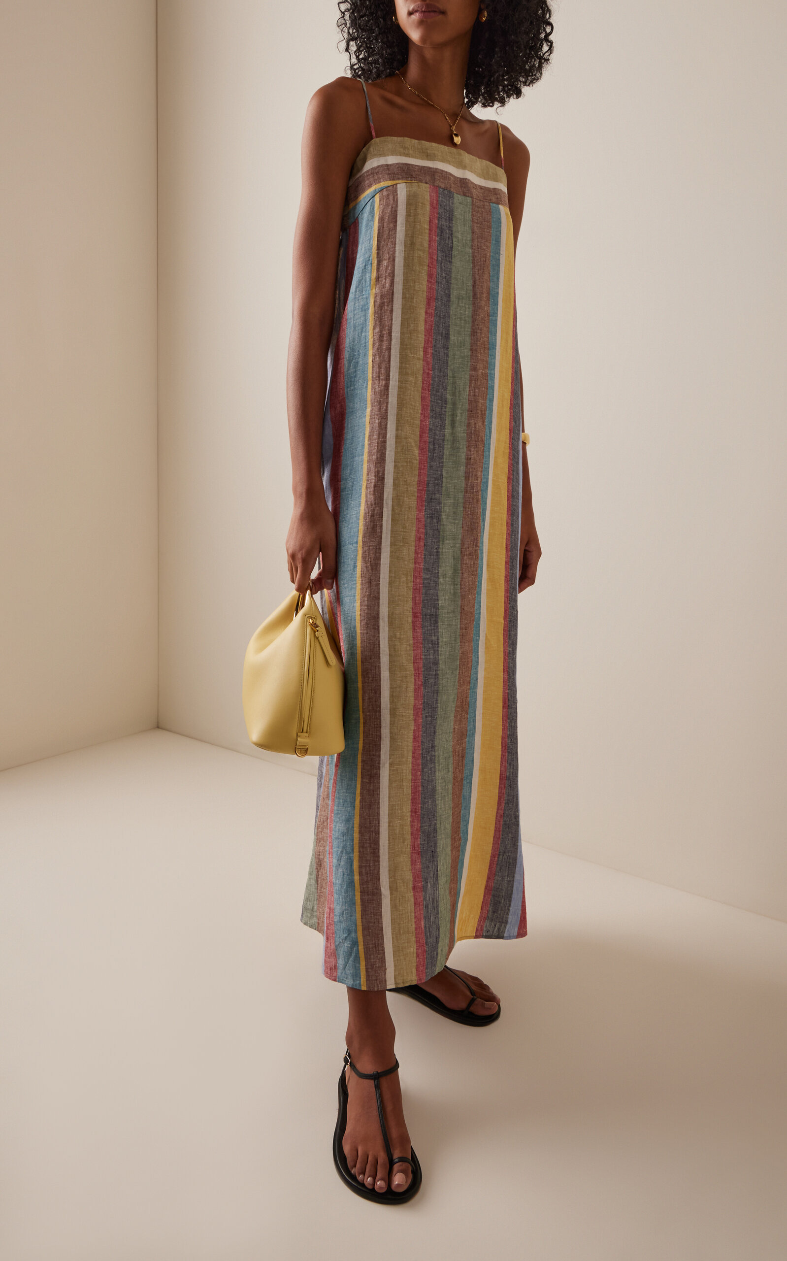 Laura Linen Maxi Dress stripe - 2