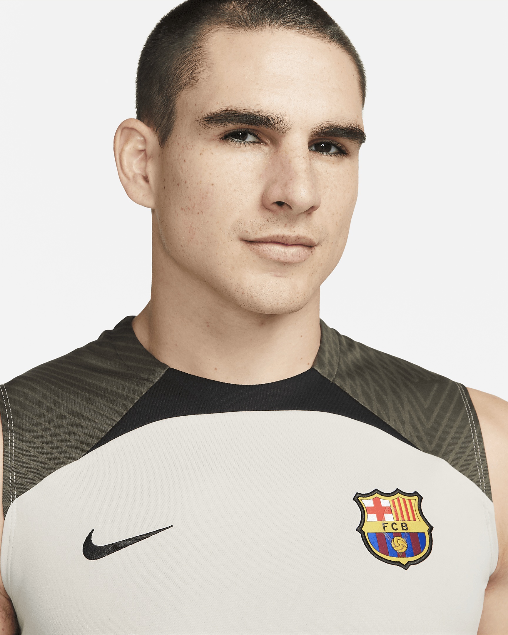 FC Barcelona Strike Nike Men's Dri-FIT Sleeveless Knit Soccer Top - 3