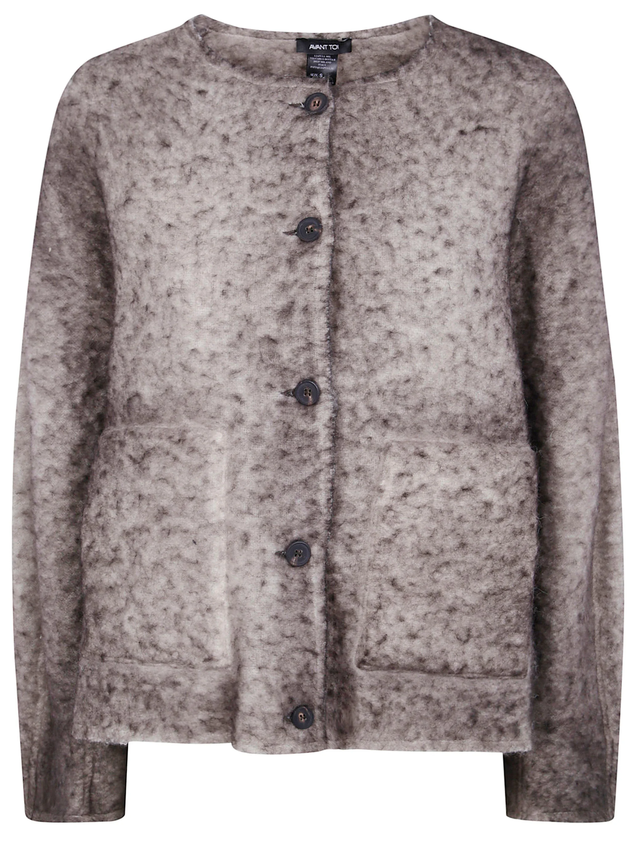 Avant Toi Women "Hand Painted" Alpaca Round Neck Jacket - 1