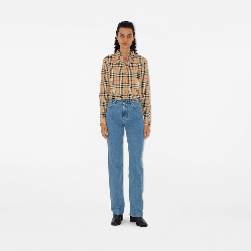 Burberry Check Stretch Cotton Shirt outlook