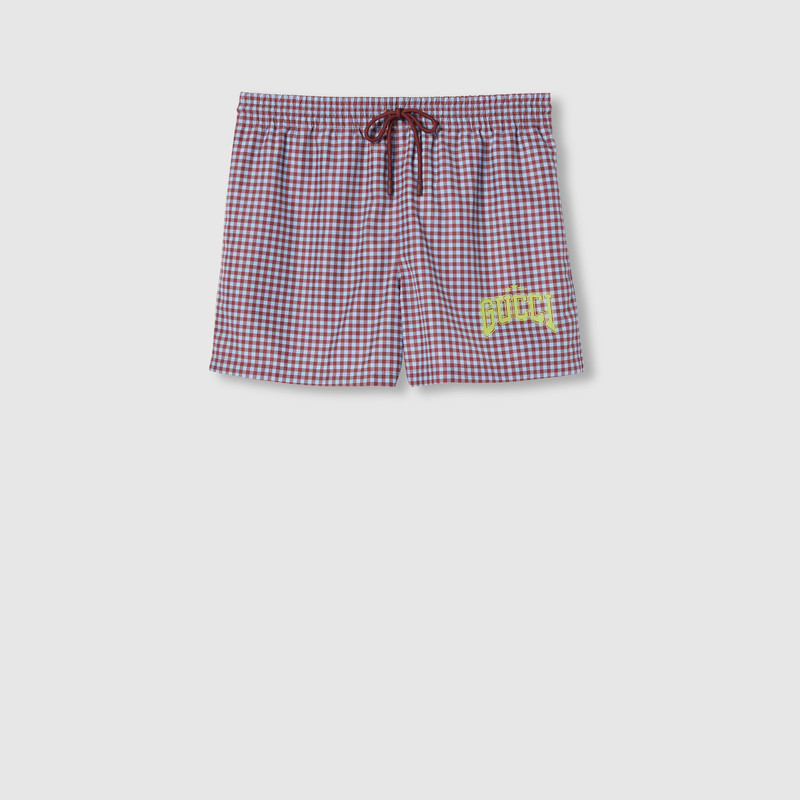 Printed poplin tech swim shorts 1