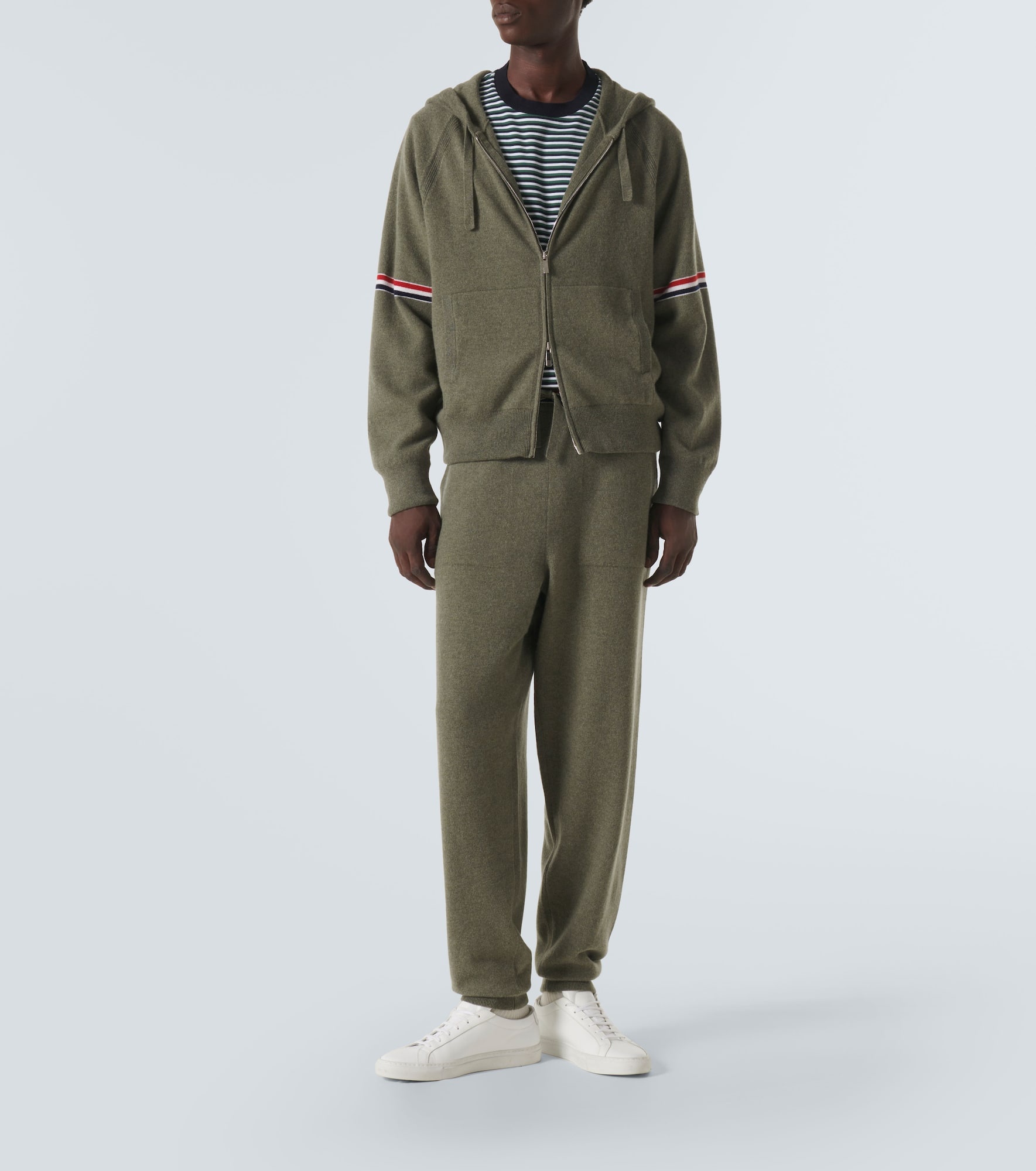 RWB Stripe cashmere hoodie - 2