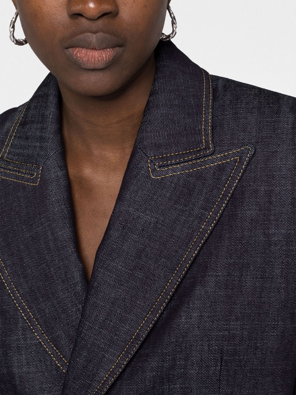 Aspos denim cropped blazer - 3