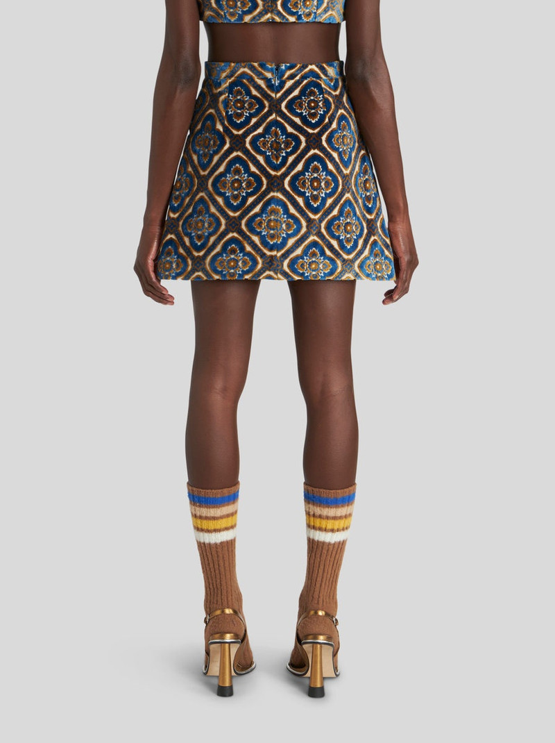 JACQUARD VELVET MINI SKIRT 4
