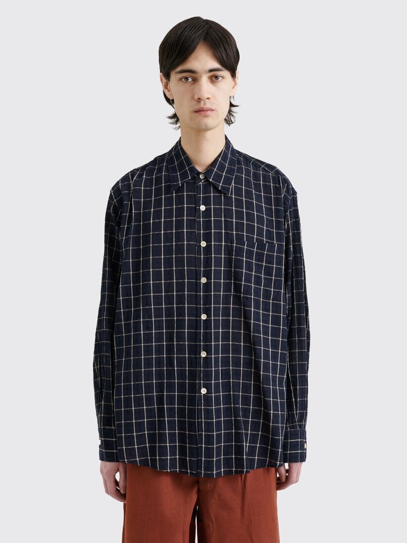 OUR LEGACY ABOVE SHIRT DARK MEDITERRANEAN CHECK - 1