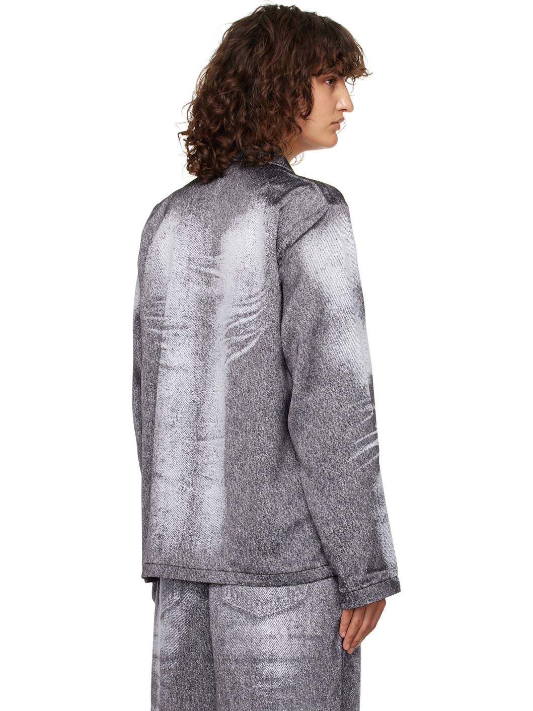 Black Savage X Fenty Edition Stains & Trompe Pyjama Top - 3