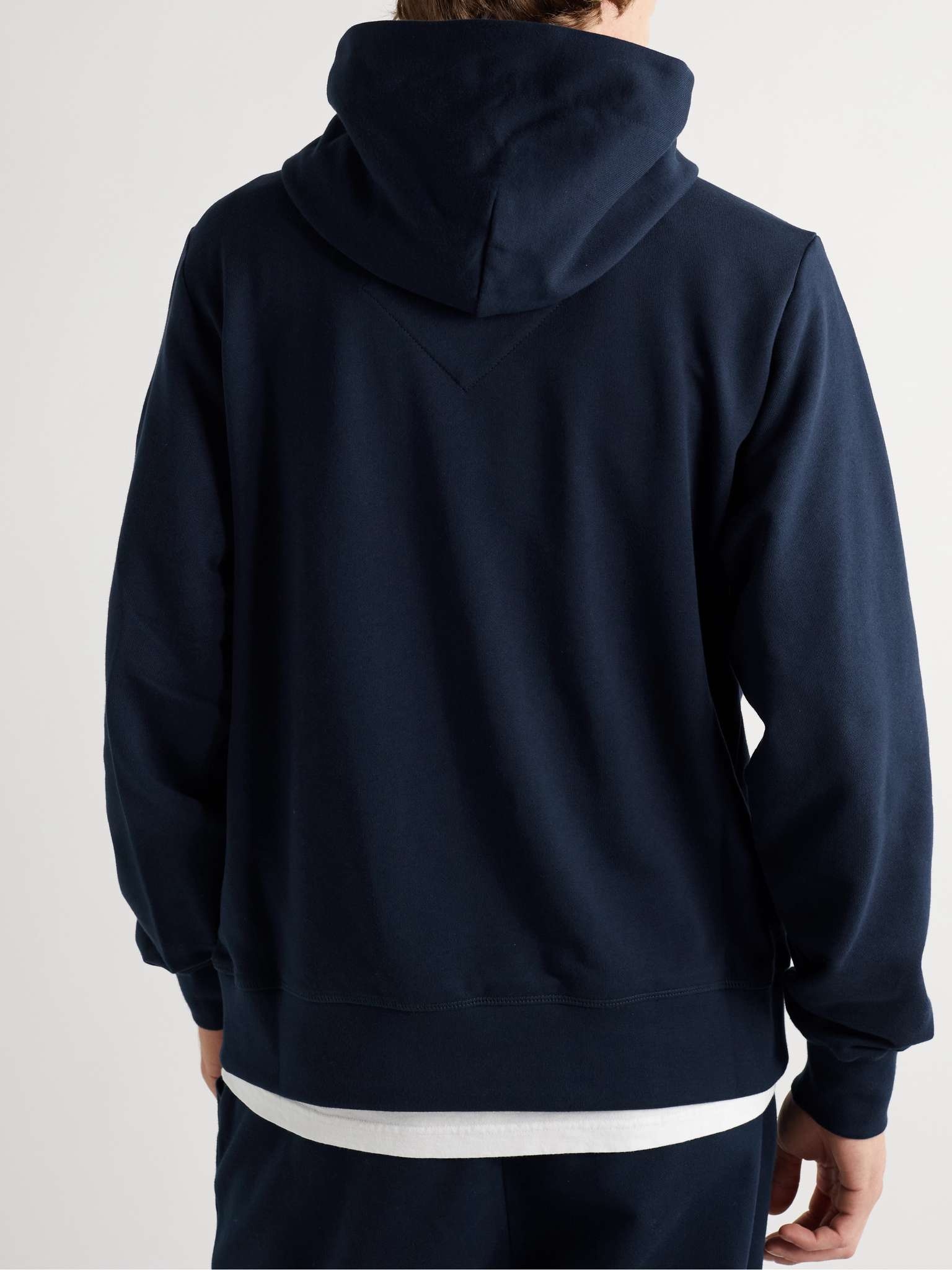 Huron Logo-Appliquéd Organic Cotton-Jersey Hoodie - 4