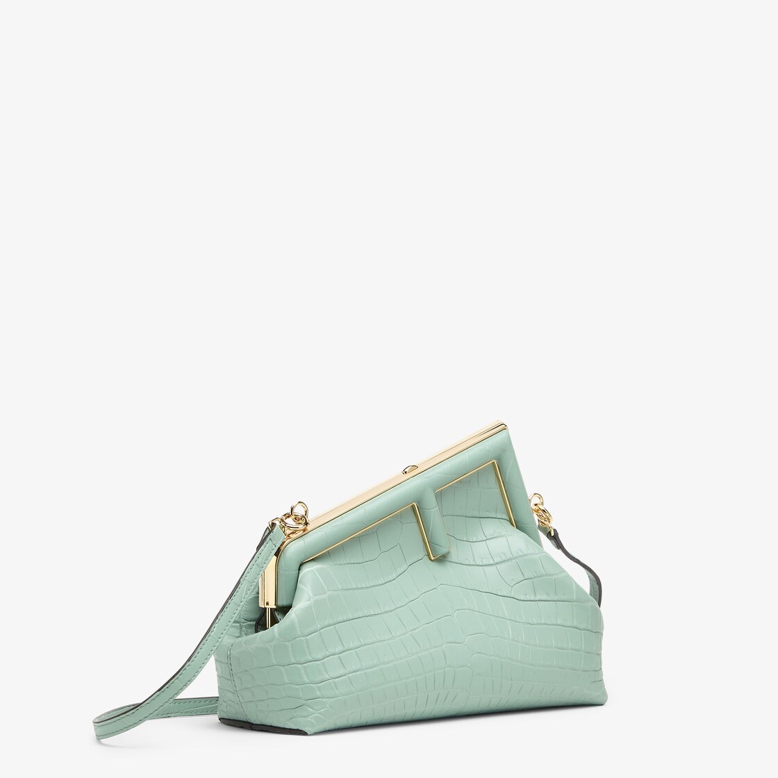 Mint green crocodile leather bag - 2