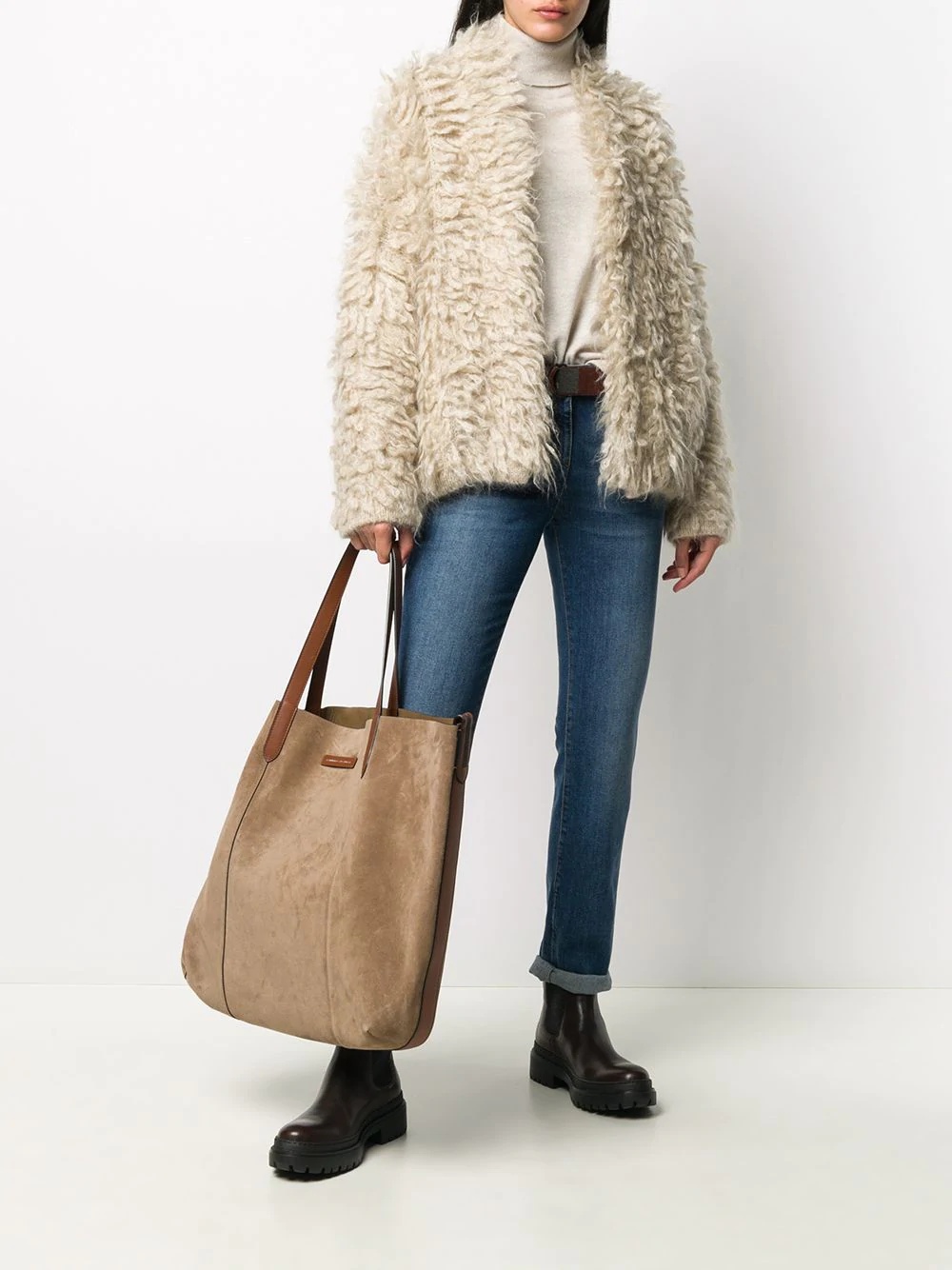 faux-fur cardigan - 2