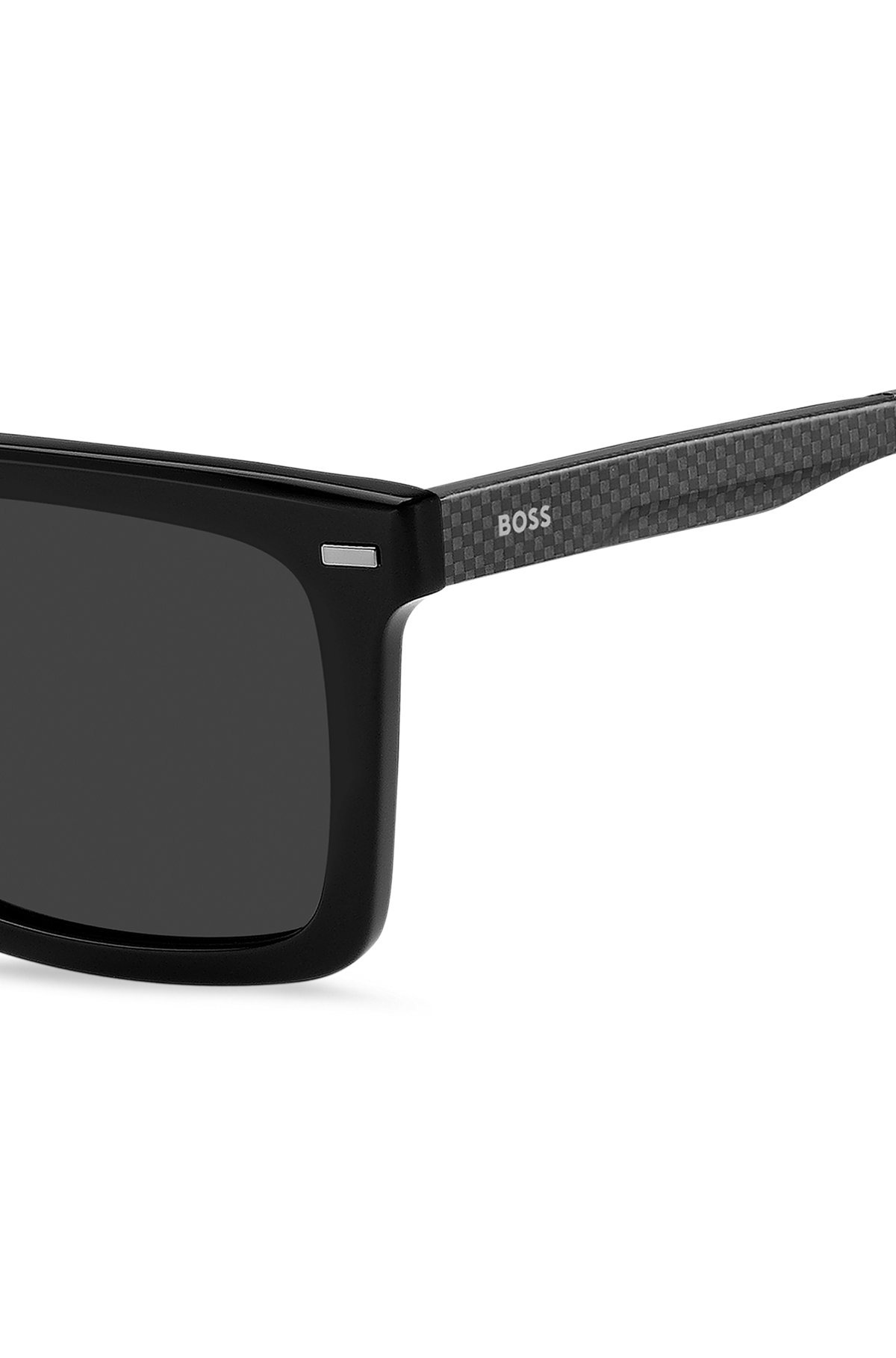 BLACK-ACETATE SUNGLASSES WITH CARBON-FIBER TEMPLES - 2