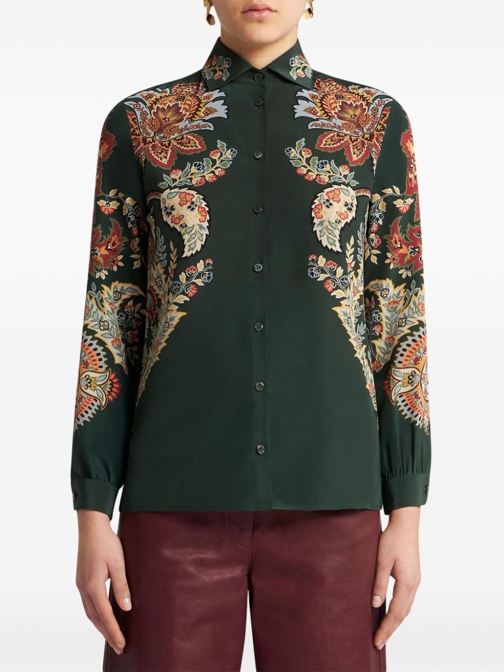 paisley-print silk shirt - 3