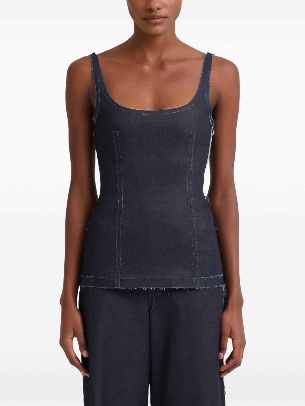 denim corset top - 3