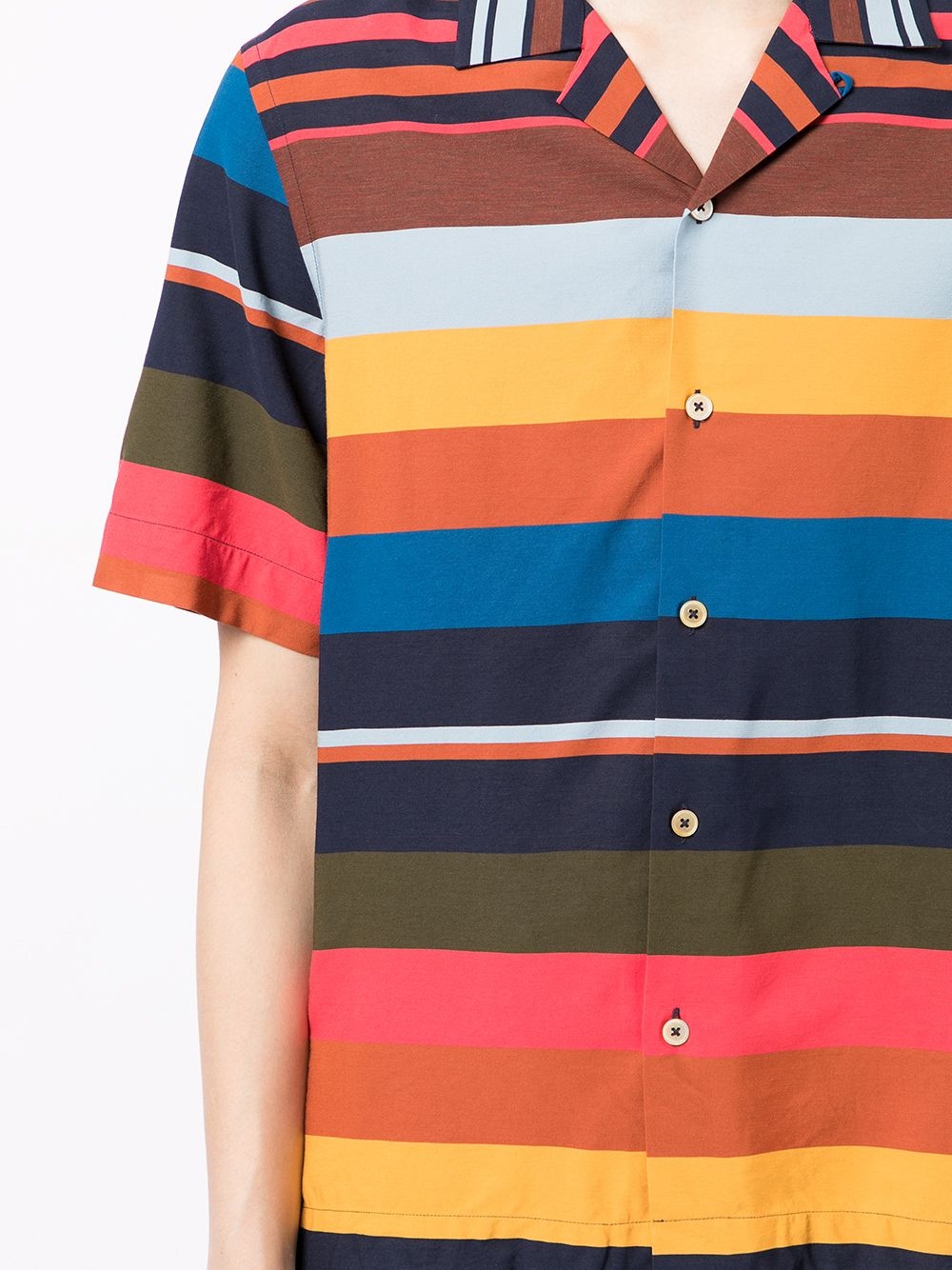 Artist-stripe short-sleeved shirt - 5