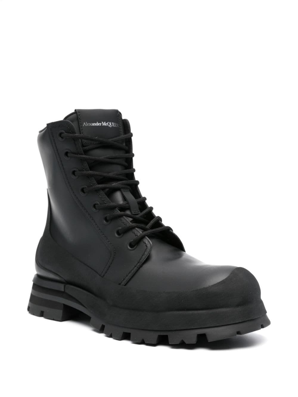 lace-up leather boots - 2