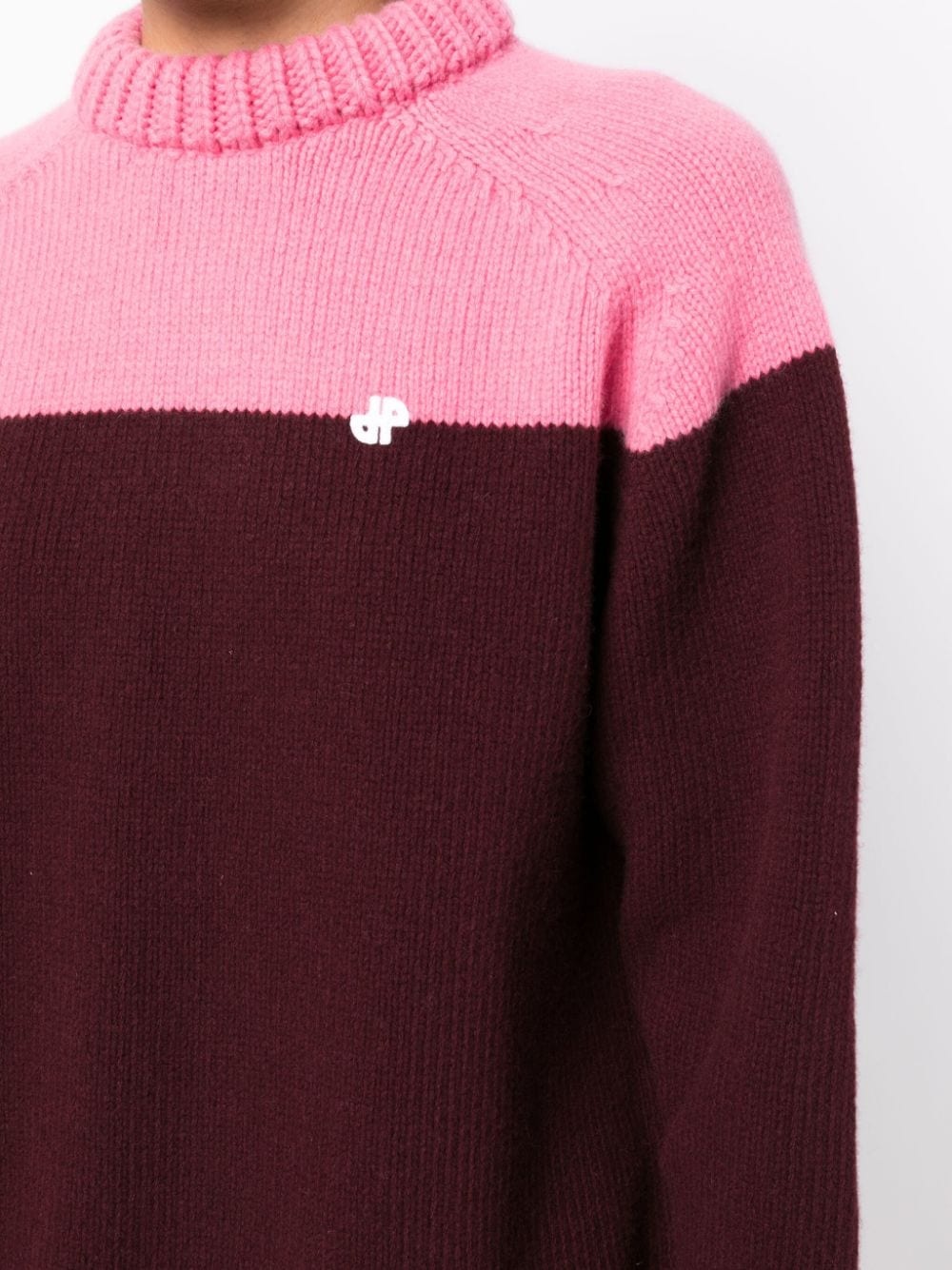 two-tone knitted jumper - 5