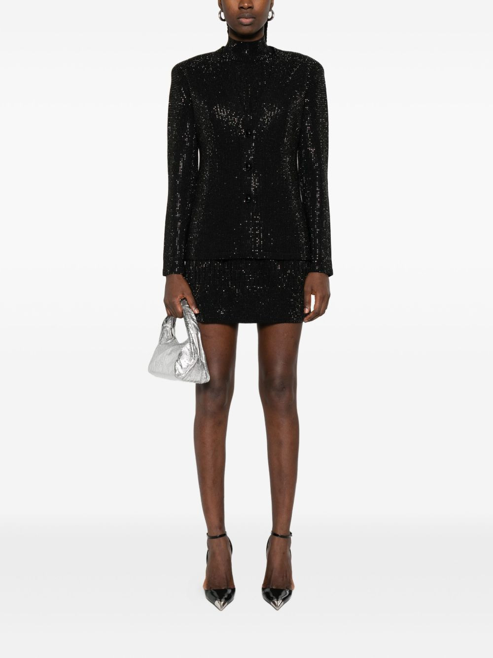 embellished button jacket - 2