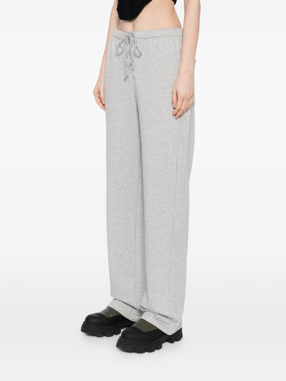 lace-up track pants - 3