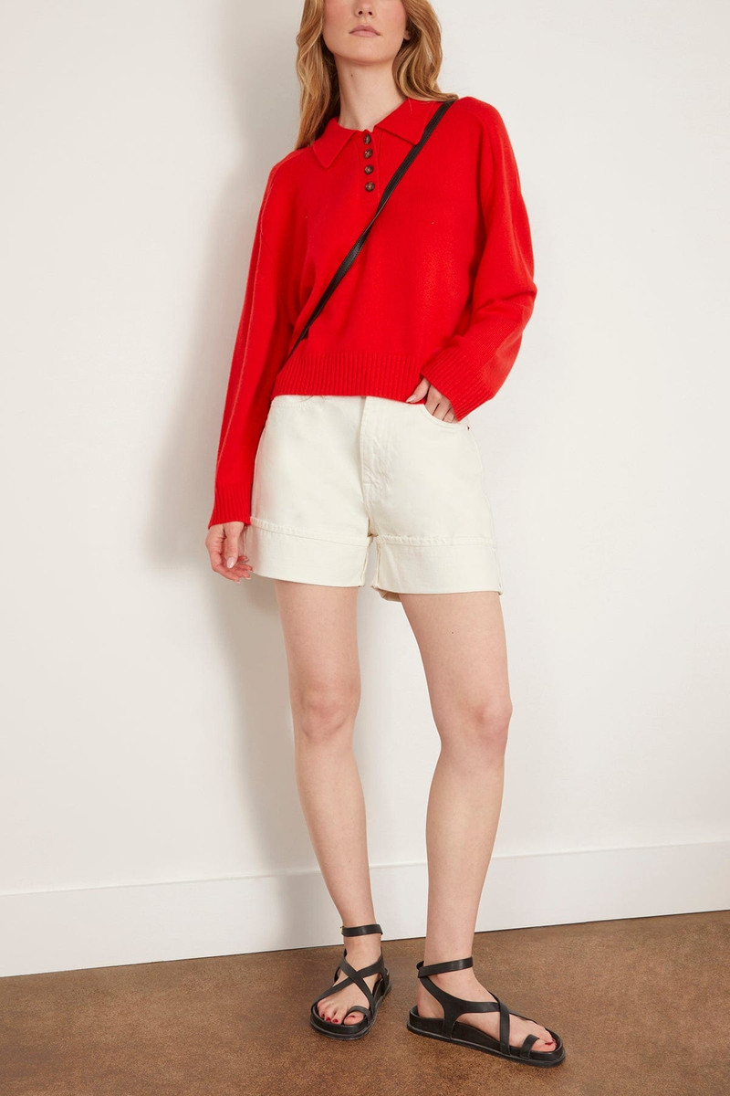 Loulou de Saison Homere Sweater in Tomato outlook