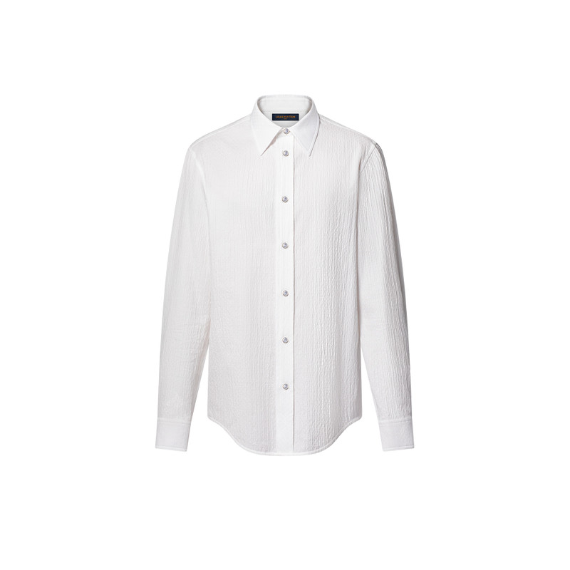 Monogram Jacquard Long-Sleeved Cotton Shirt 1