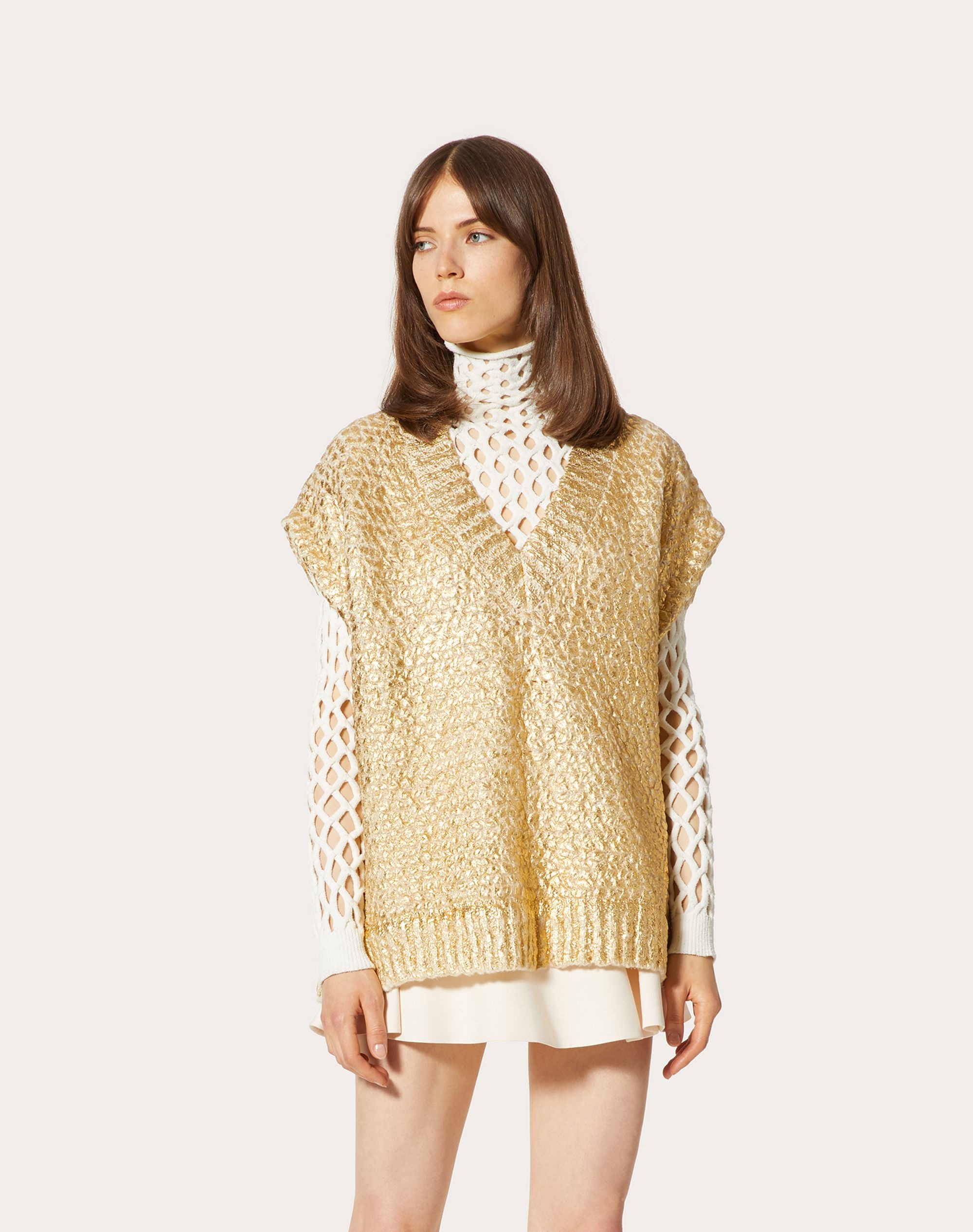 VEST IN GOLD WOOL - 3