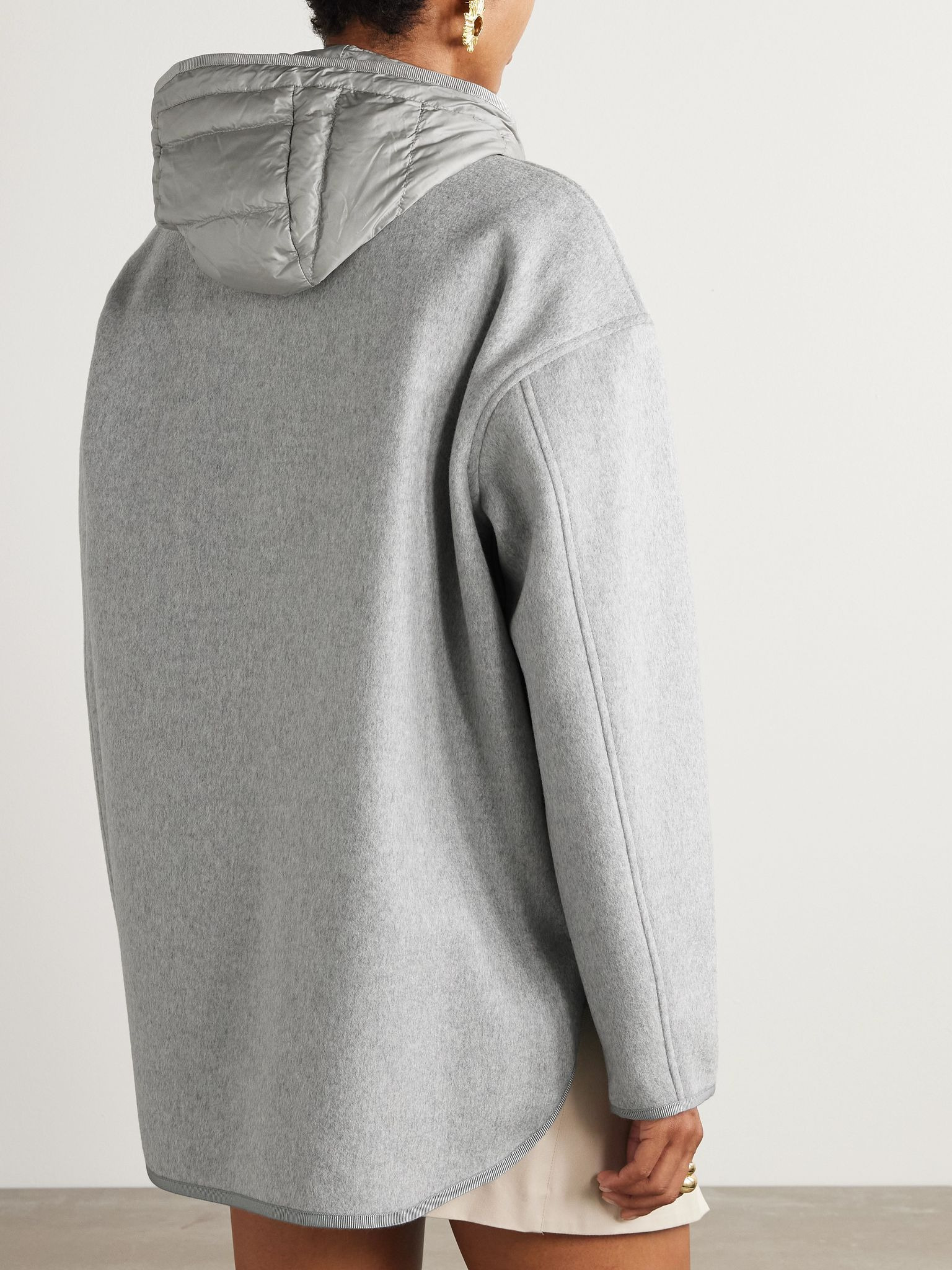 Reposse convertible wool and cashmere-blend jacket Gray - 4