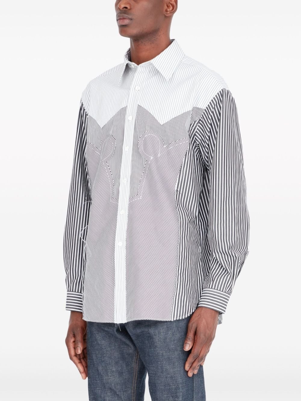 Yoke striped shirt - 7